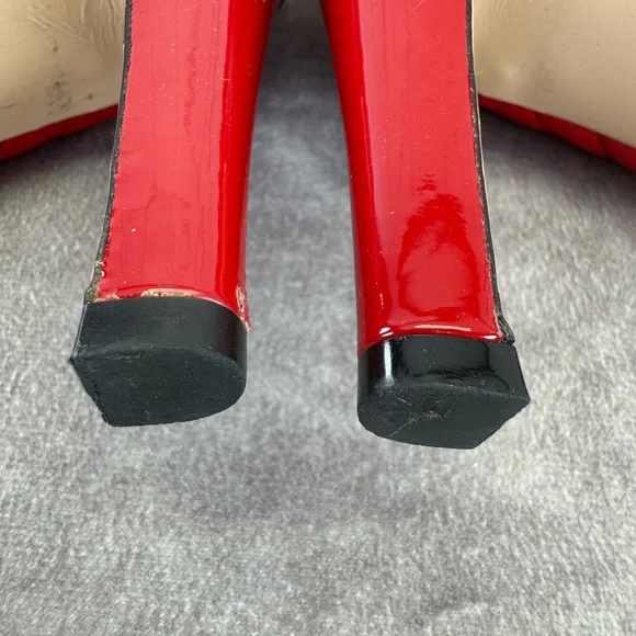 Gucci Gg Matelasse 95mm Red Nylon Slouchy Quilted Heeled Boots - Picture 10 of 13